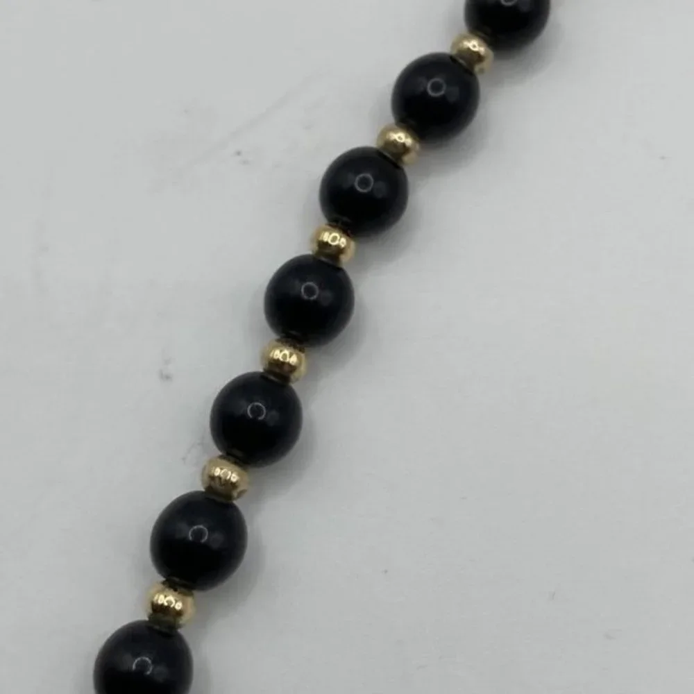 Monet Black Gold‎ Tone Beads 18